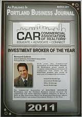 The 2010 Commercial Association of Realtors Broker of the Year Bernard Gehret is Presenting the Apartment Investor Series Seminar